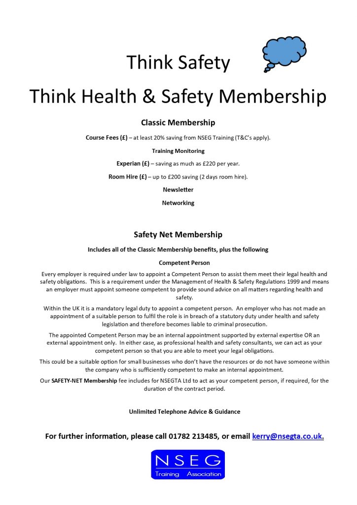 Health and safety services – NSEG